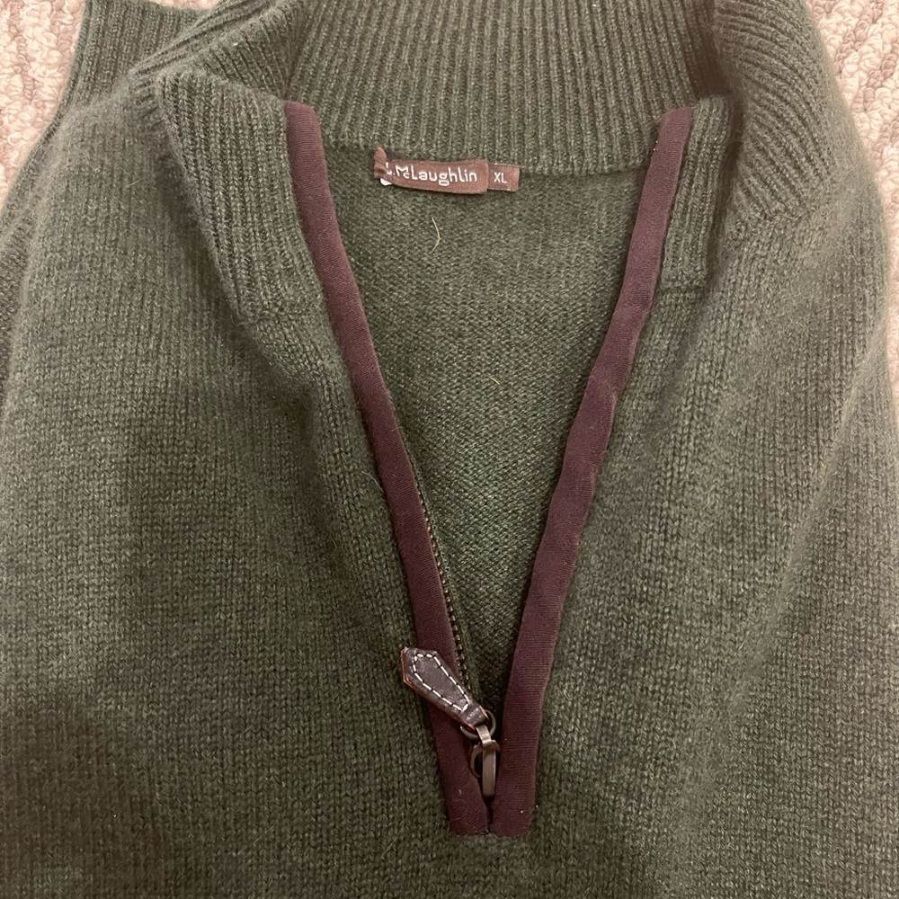 Mens XL -  Hunter green cashmere sweater. Worn once.